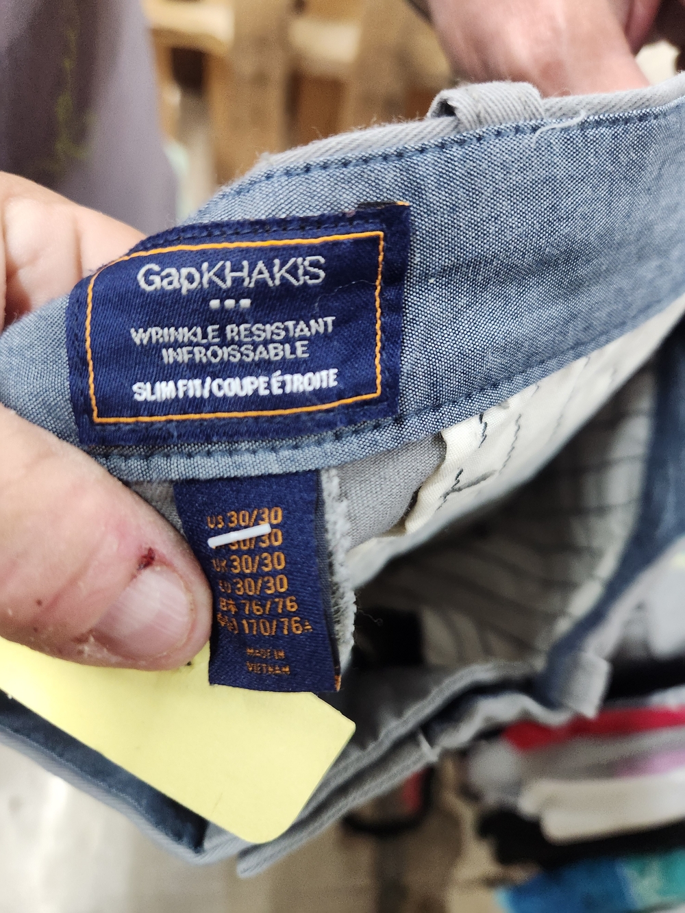 Gap Khakis Slim Fit Wrinkle Resistant Pants - Grey